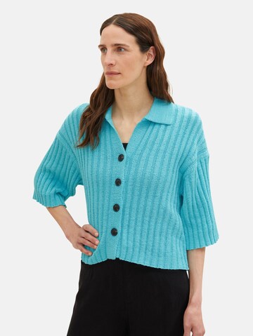 TOM TAILOR Knit cardigan in Blue