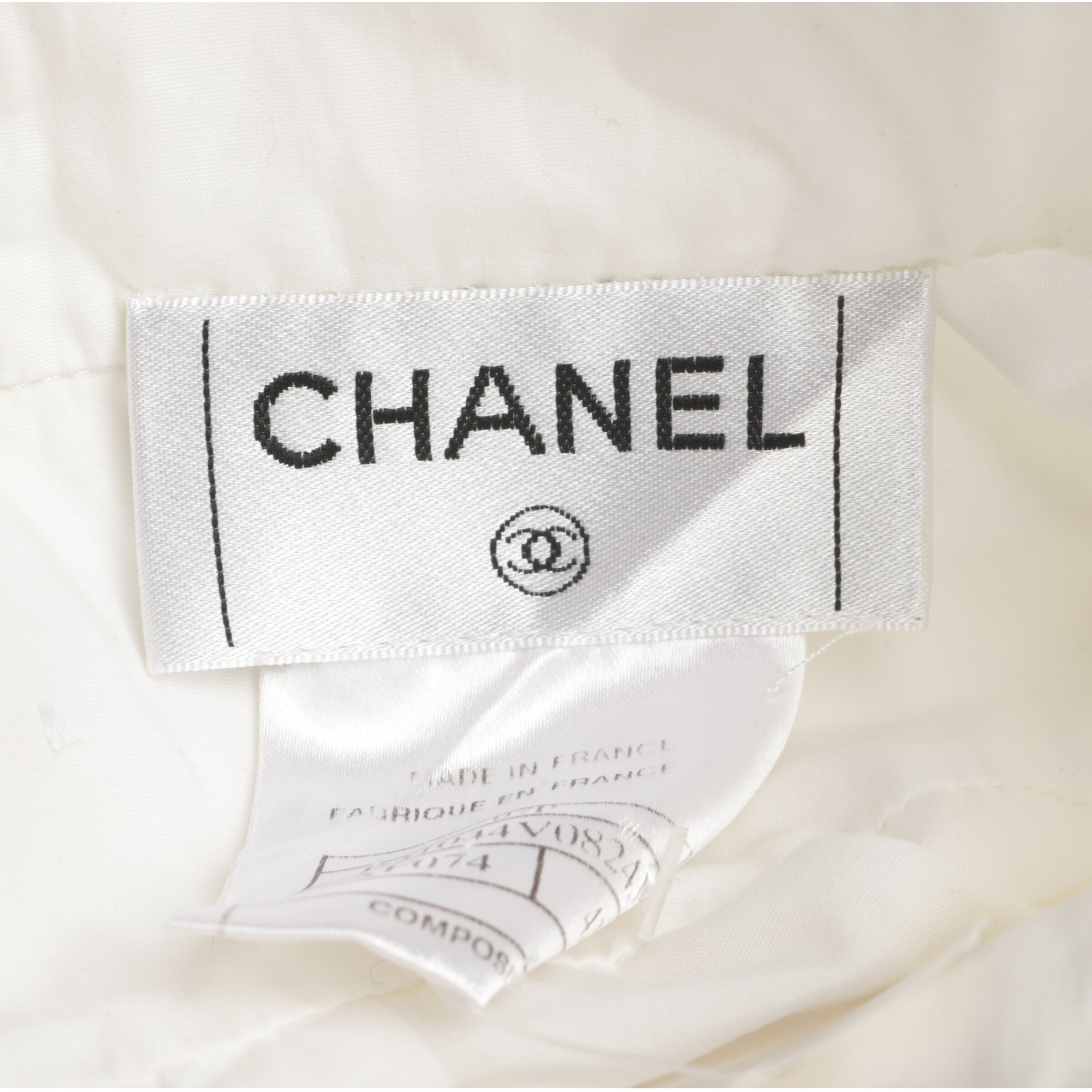 CHANEL Bluse / Tunika L in Weiß