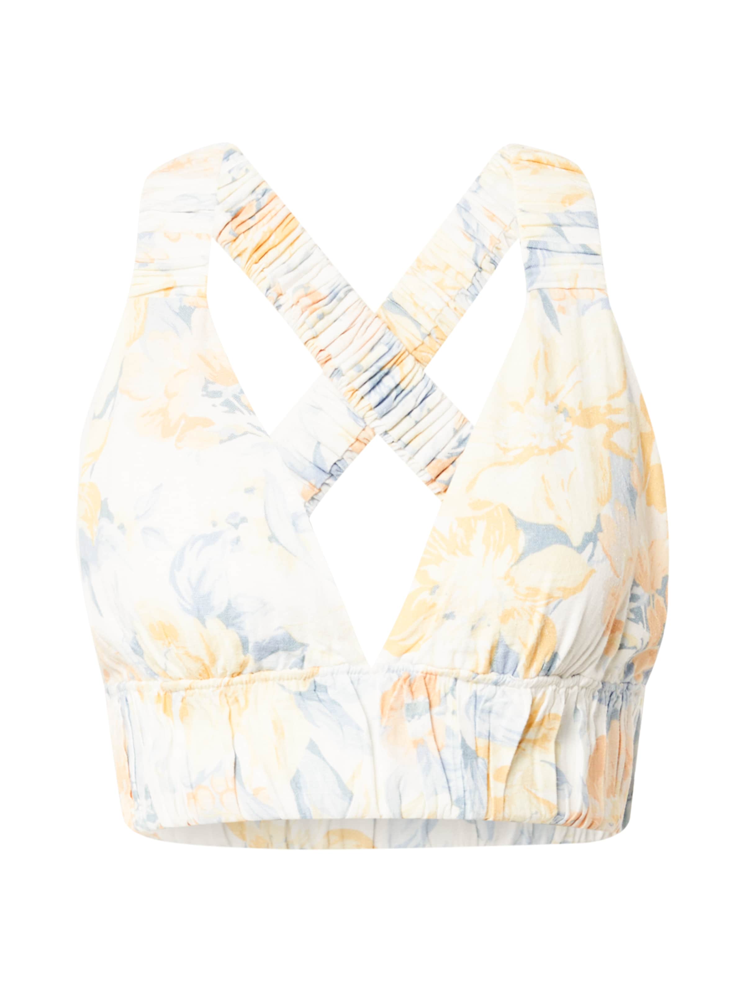 Abercrombie & Fitch Topp, värv valge: eest vaates