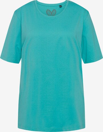 T-shirt Ulla Popken en bleu : devant