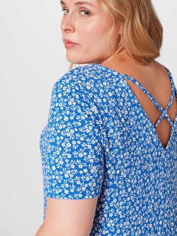 ONLY Carmakoma Shirt 'Bandana' in Blauw