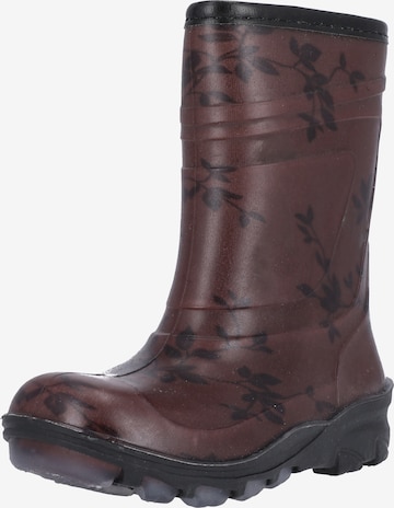 ZigZag Rubber Boots 'Cenerki' in Brown: front