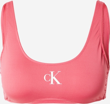 Calvin Klein Swimwear Bralette Bikini top in Pink: front