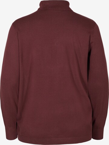 Zizzi Sweater 'MILLE' in Brown