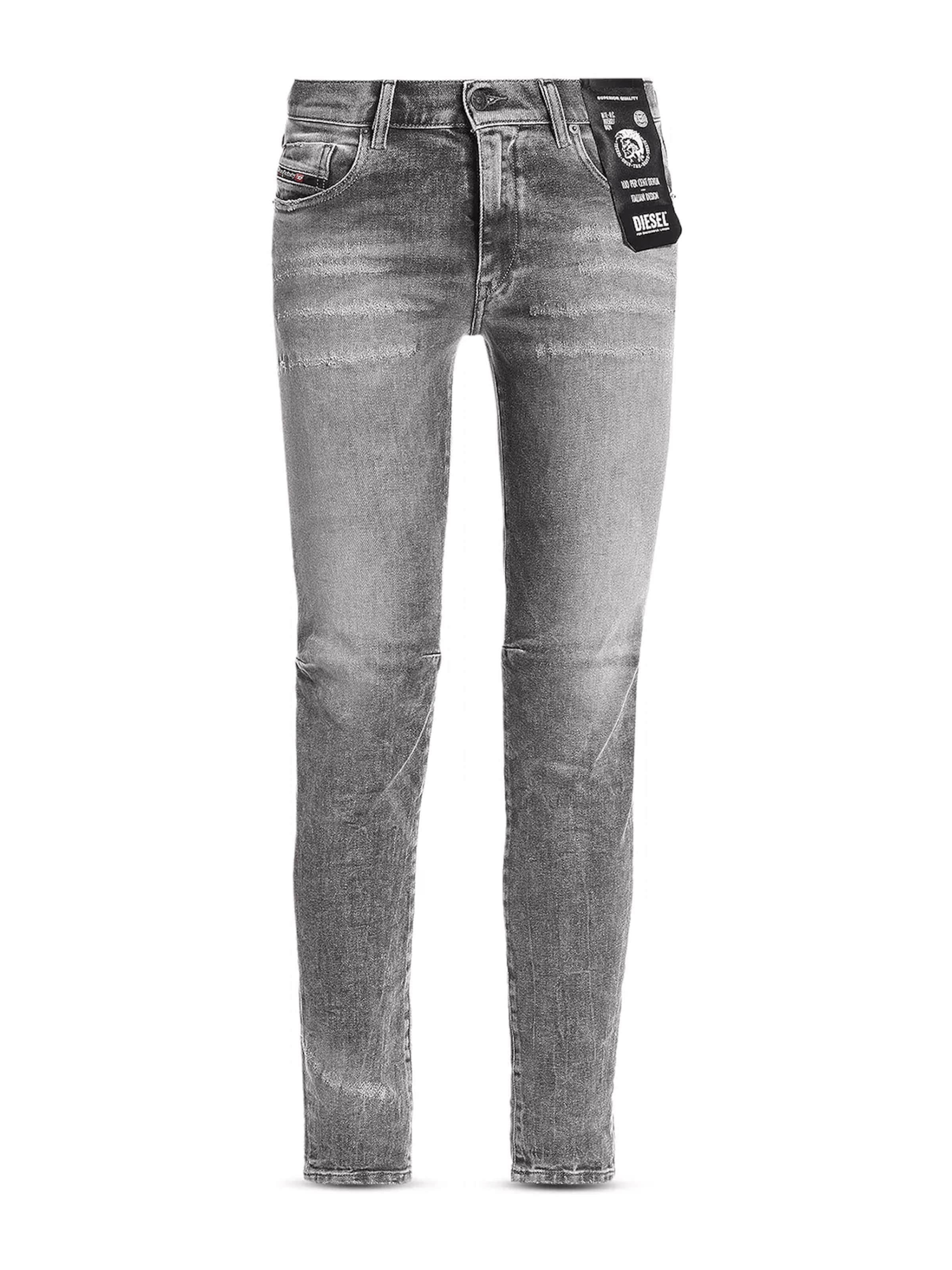 DIESEL Jean 'D-STRUKT' en gris chiné, Vue avec produit