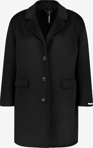 SAMOON Between-Seasons Coat in Black: front