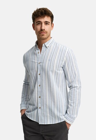 INDICODE JEANS Regular fit Button Up Shirt 'Terra' in Blue: front