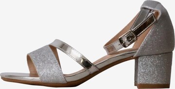 Super Mode Sandale in Silber: Vorderseite