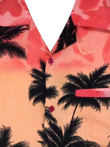 King Kameha Shirt 'Beach Eclectic'‌‌‌‌‌‌‌‌ in Rot