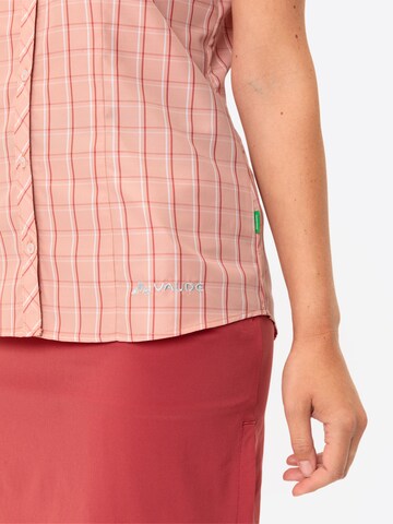VAUDE Athletic button up shirt ' W Tacun ST II ' in Pink