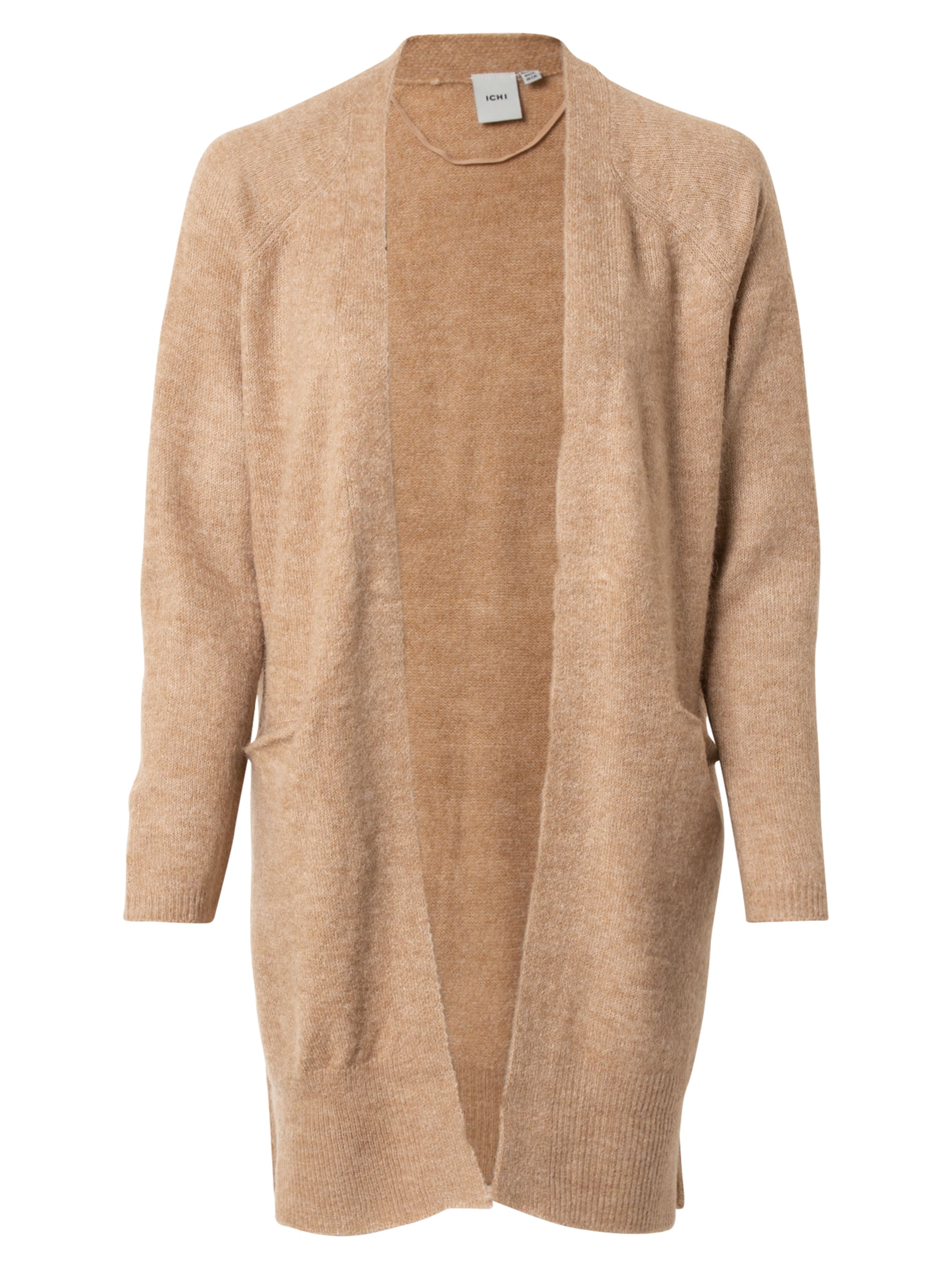 Geacă tricotată 'Kamara' de la ICHI pe bej: față