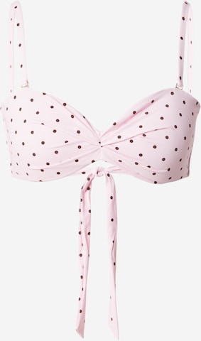 Hunkemöller Bandeau Bikinitoppi 'Alicante' värissä vaaleanpunainen: etupuoli