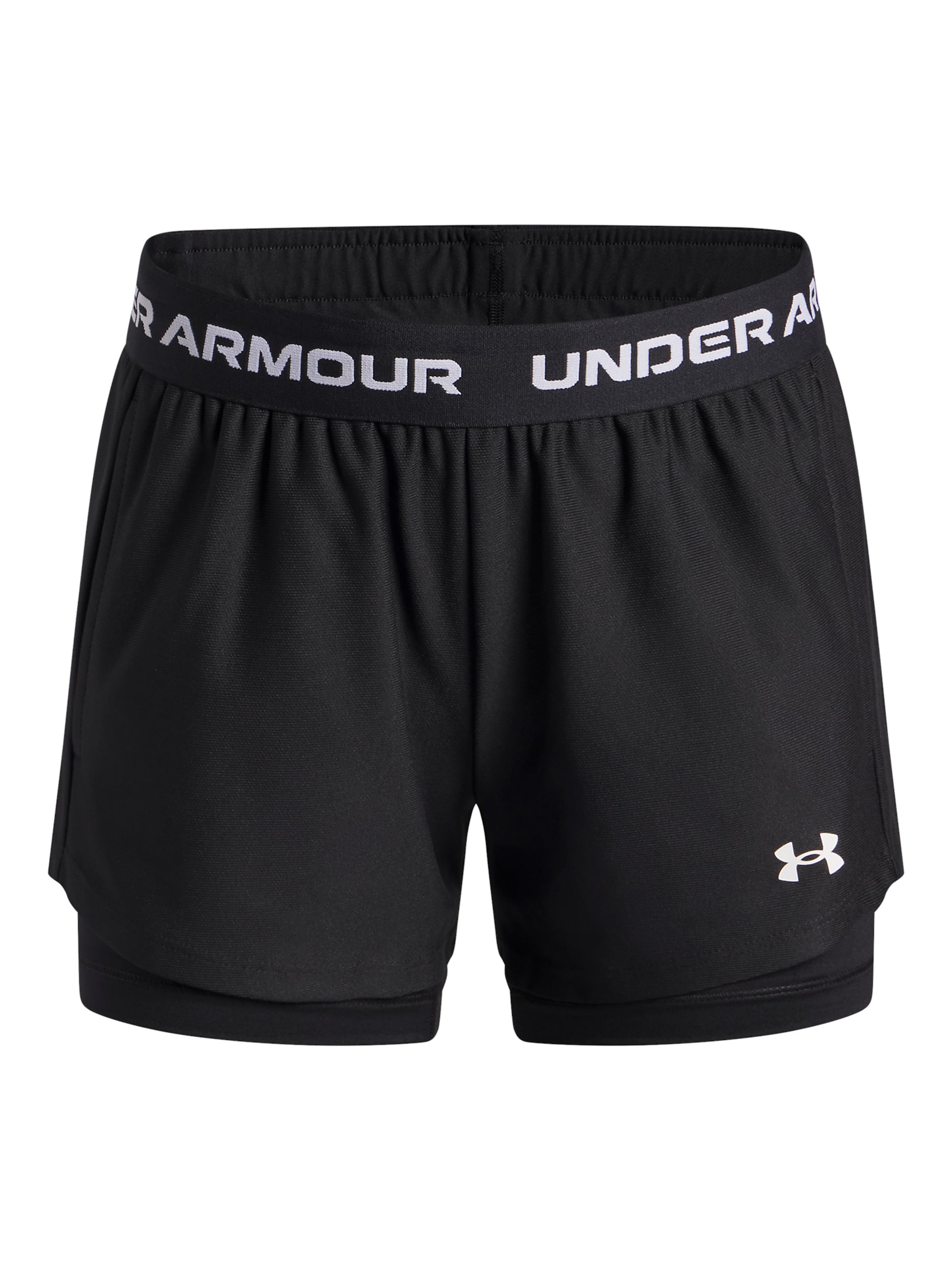 UNDER ARMOUR Regular Sports trousers 'Tech Play Up 2n1' in Black: front