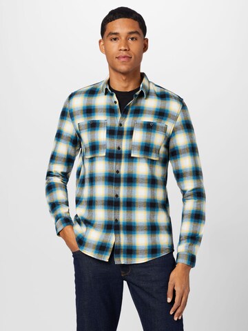 TOM TAILOR DENIM Slim fit Button Up Shirt in Blue: front