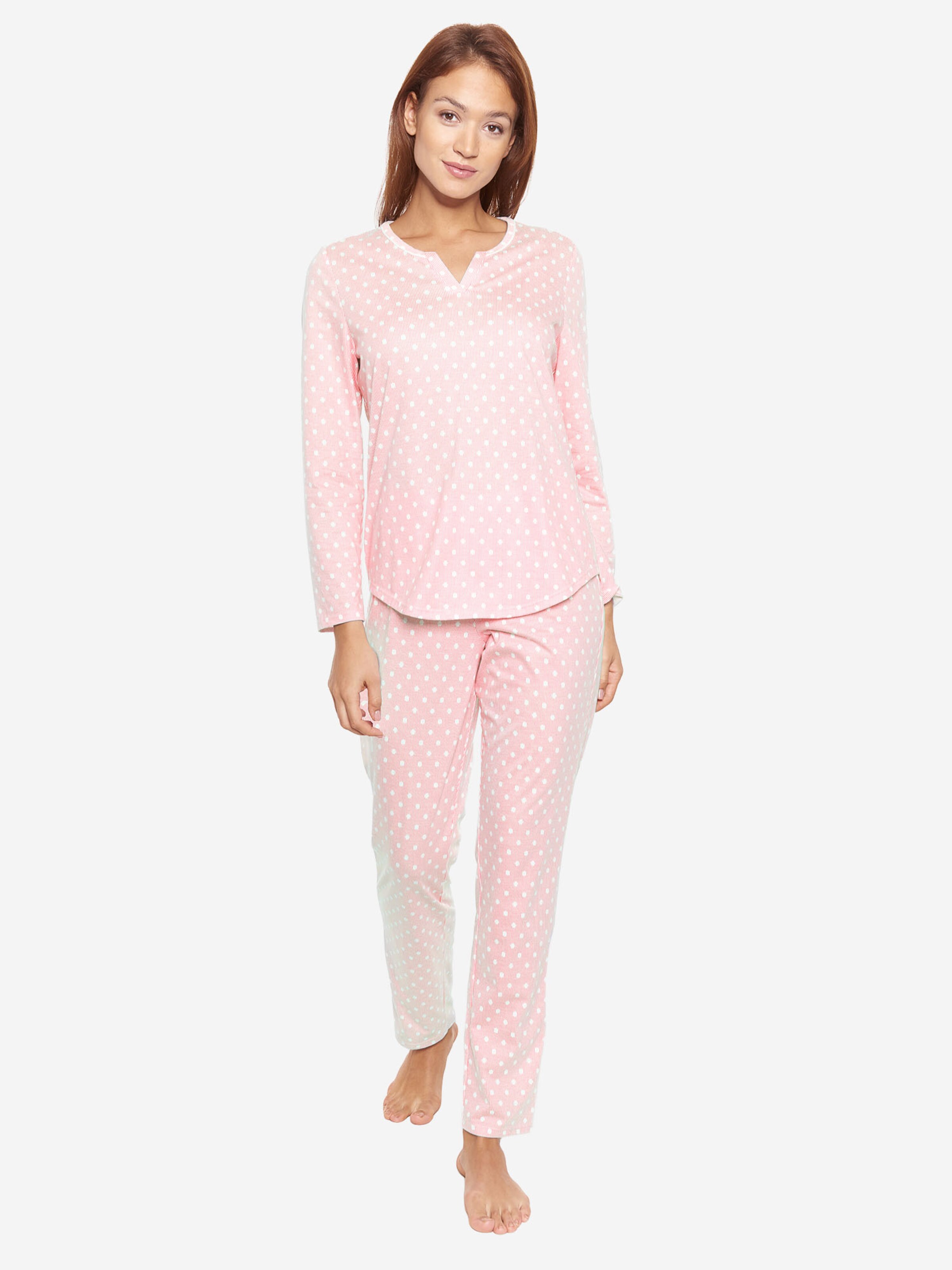 Rösch Pajama ' Mustermix ' in Pink: front