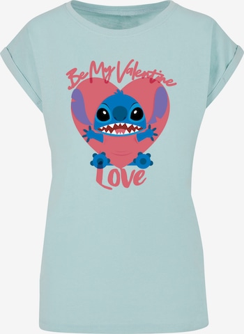 ABSOLUTE CULT Shirt 'Lilo And Stitch - Be My Valentines Love' in Blau: predná strana
