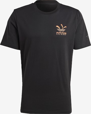 ADIDAS ORIGINALS Shirt 'Graphics Fire Trefoil' in Black: front