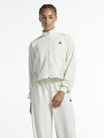 Giacca di felpa 'Oversized Track Jacket' di A-Game in beige: frontale