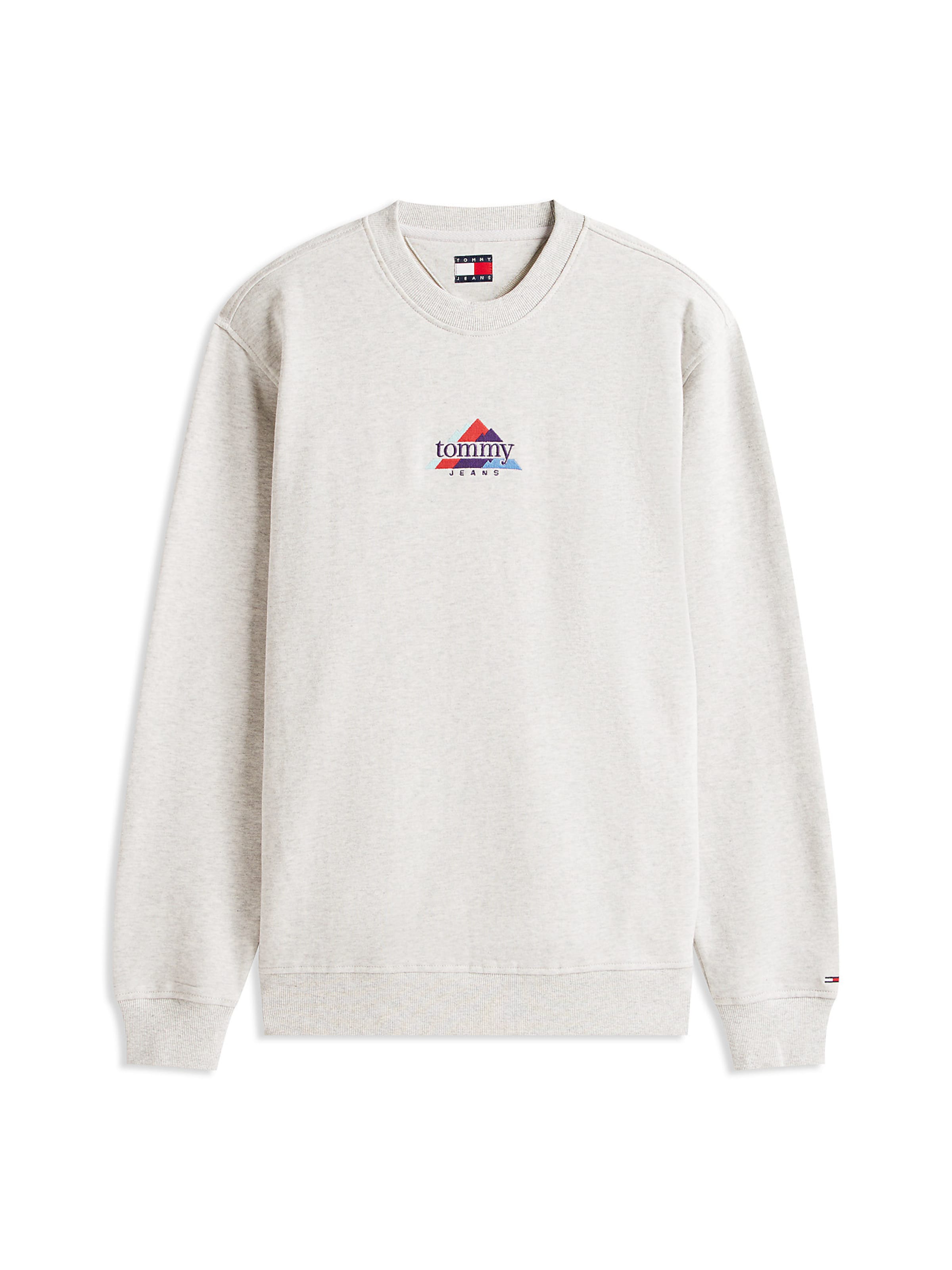 Tommy Jeans Sweatshirt in Grijs: voorkant
