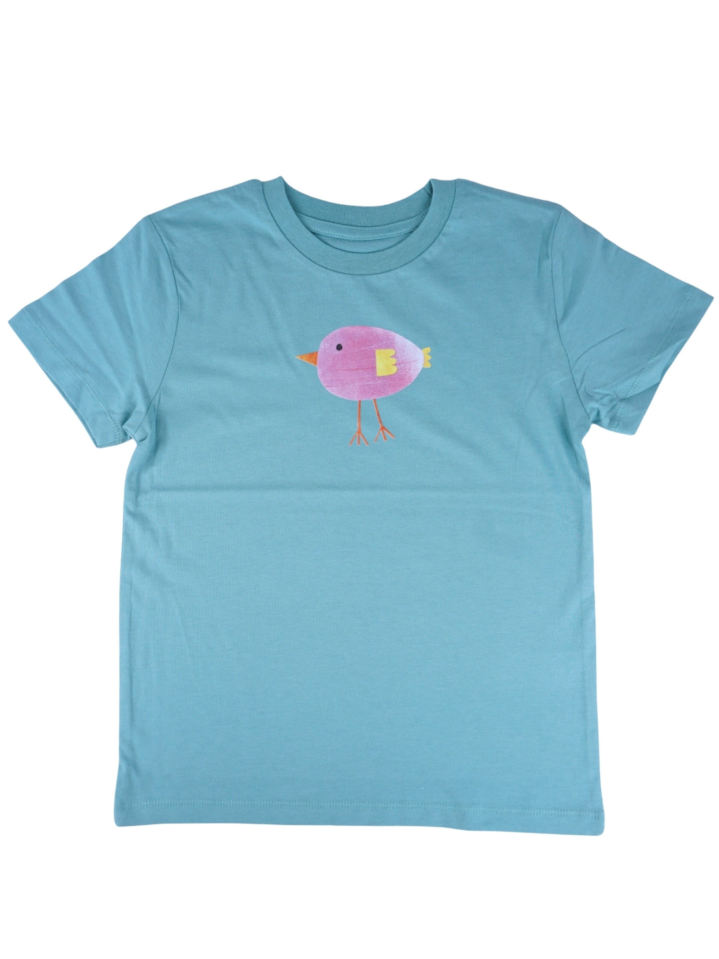 MelaDi Shirt 'Lila Vogel'‌‌‌‌‌‌‌‌‌ in Blau: Vorderseite
