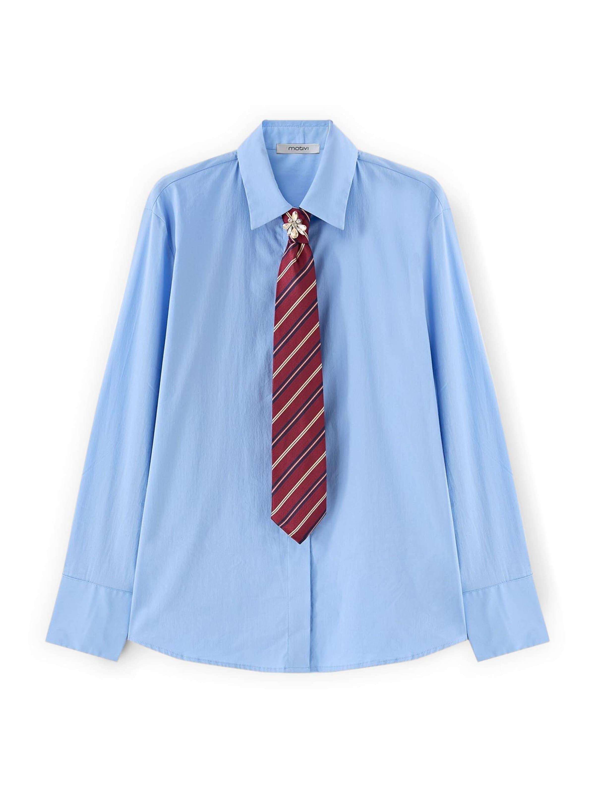 MOTIVI Shirt in Blauw: voorkant