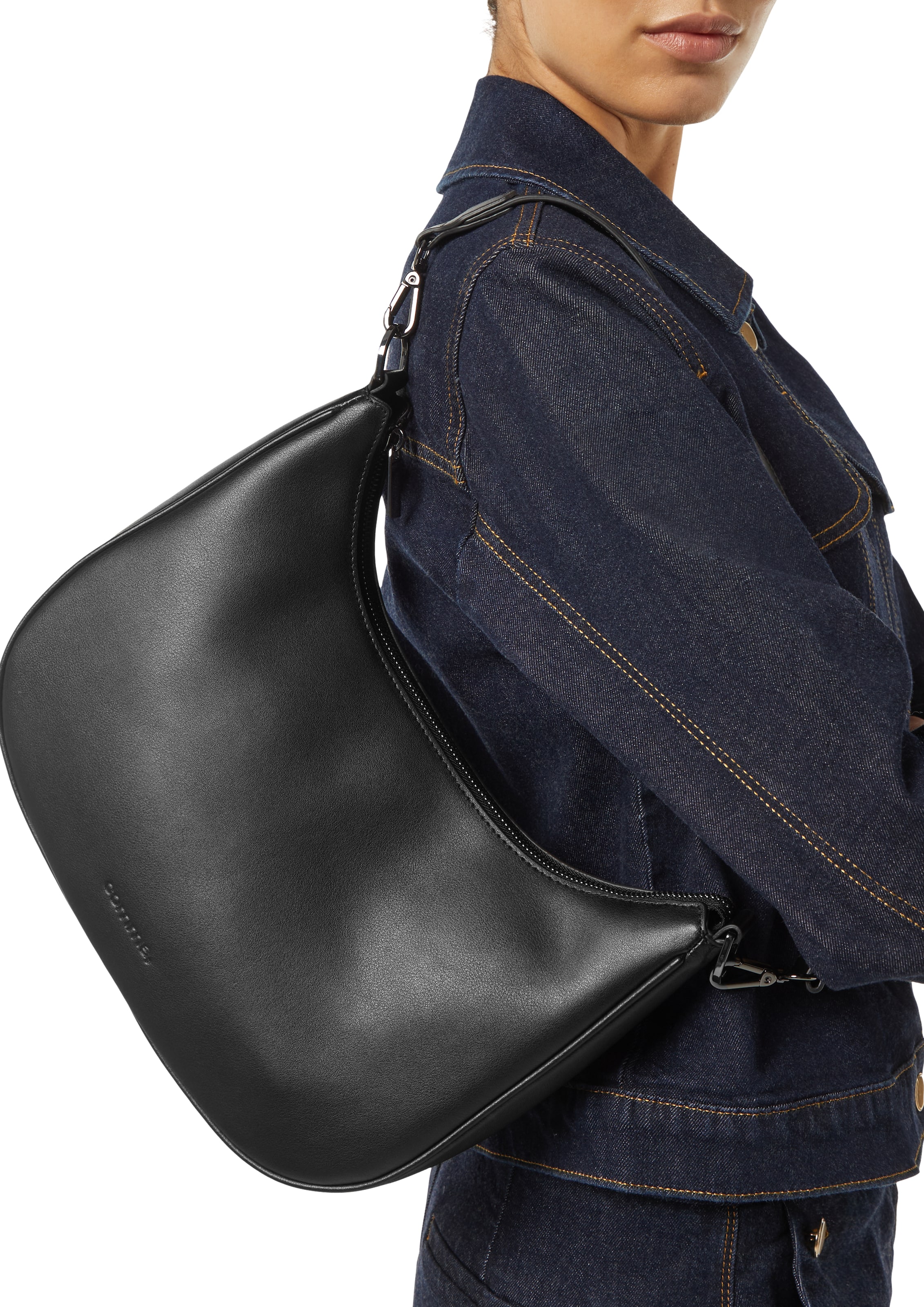 Sac bandoulière COMMA en noir : derrière