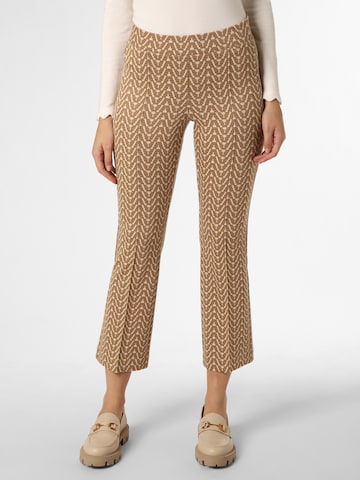 Cambio Boot cut Pleated Pants ' Ranee ' in Beige: front