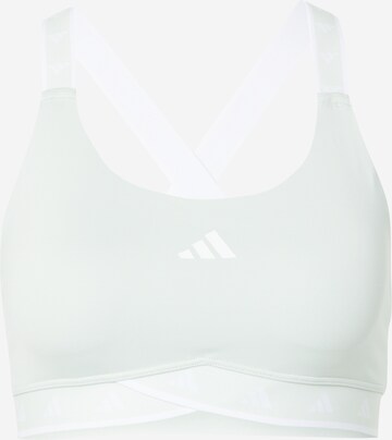 ADIDAS PERFORMANCE Bustier Sport-BH 'Powerimpact Medium-Support Techfit' in Grün: predná strana