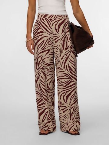 VERO MODA Wide leg Trousers 'VMJosie' in Beige: front