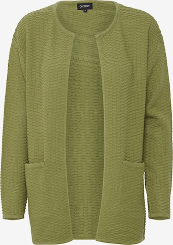 Oxmo Knit Cardigan in Green: front