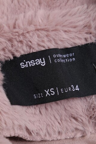 Sinsay Faux Fur-Jacke XS in Lila