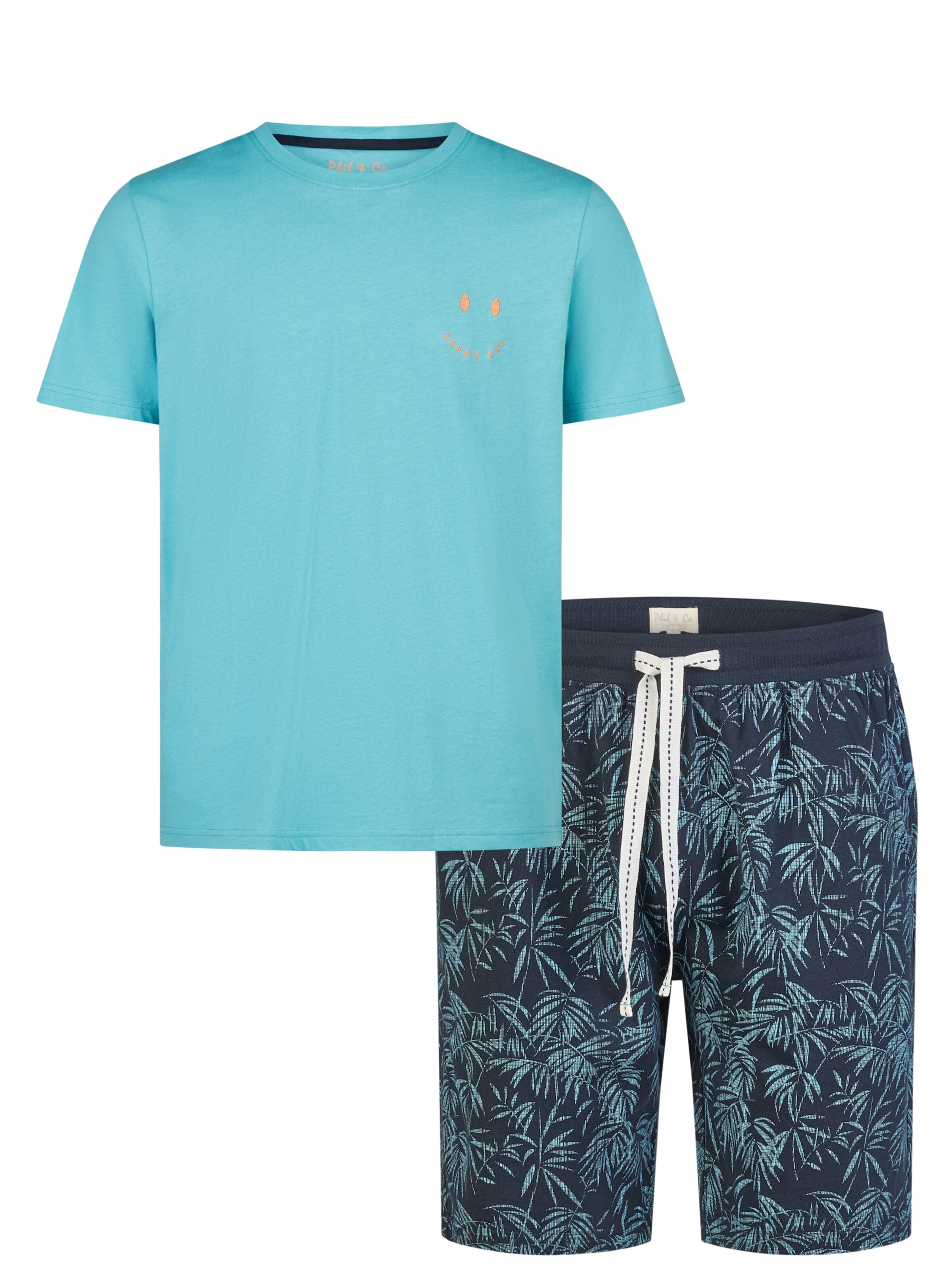 Phil & Co. Berlin Short Pajamas in Blue: front