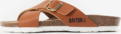 Bayton Pantoletter 'Era' i camel / sort, Produktvisning