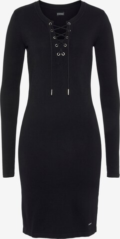 BRUNO BANANI Knitted dress in Black: front