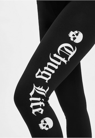 Thug Life Skinny Leggings in Schwarz