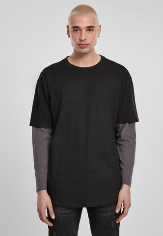 Urban Classics Regular fit Shirt in Zwart: voorkant