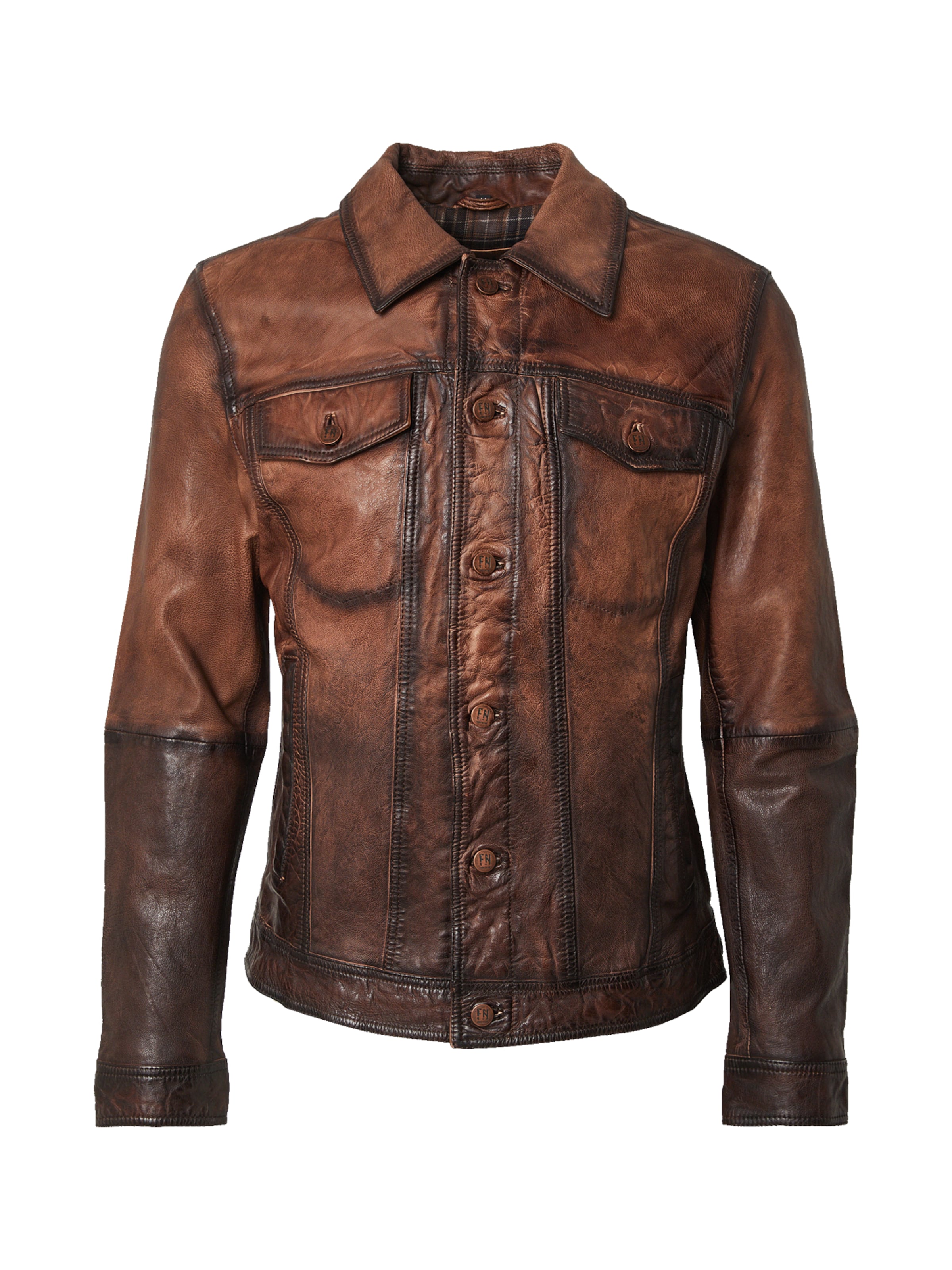 FREAKY NATION Between-Season Jacket 'Brownfield' in Brown: front