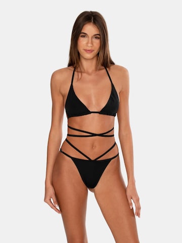 OW Collection Triangel Bikinitop in Zwart: voorkant