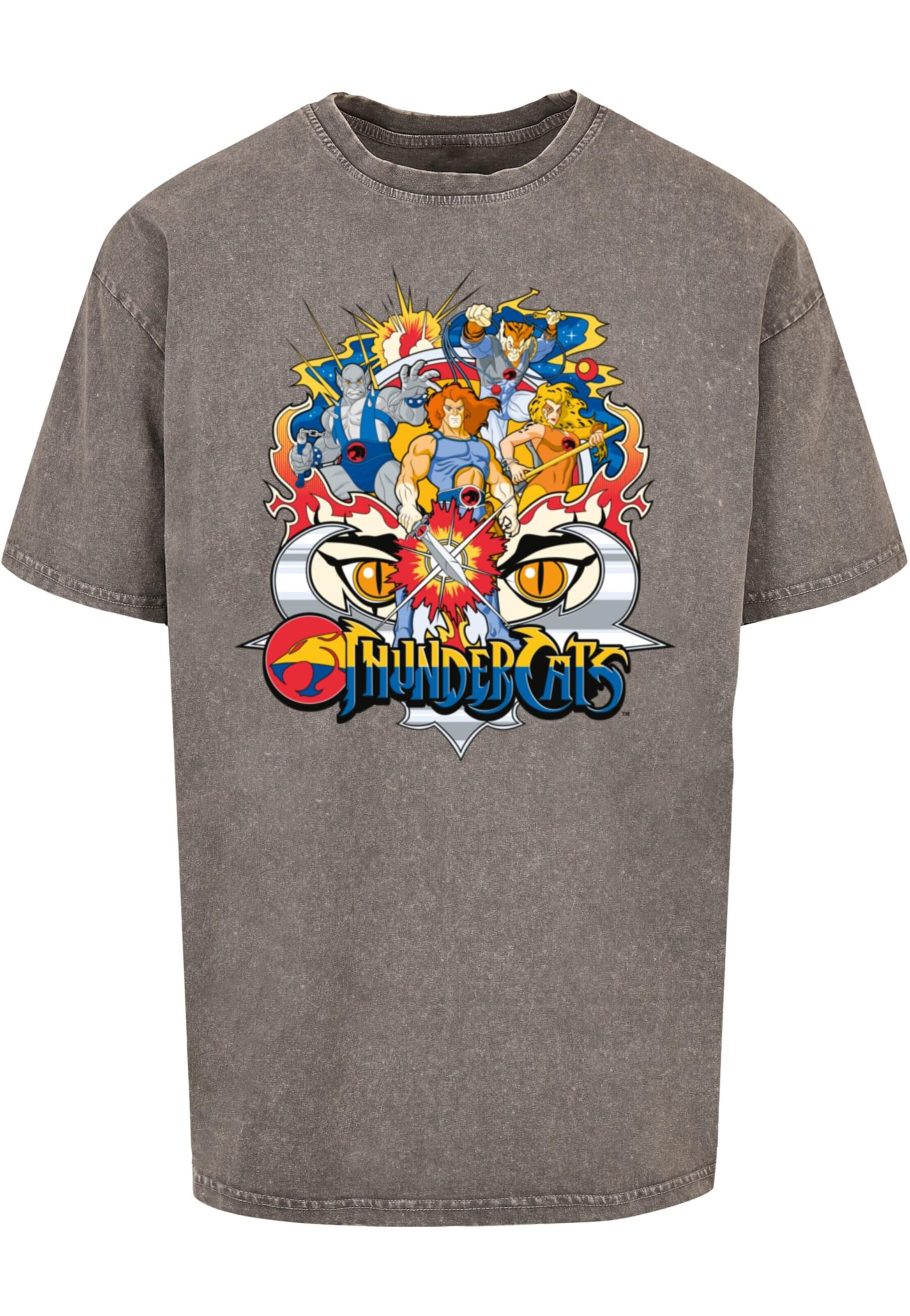 ABSOLUTE CULT Shirt 'Thundercats - Group Shot' in Grijs: voorkant
