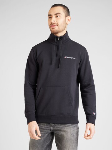 Champion Authentic Athletic Apparel Sweatshirt in Black: front