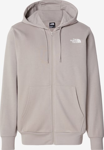 THE NORTH FACE Кофта на молнии 'SIMPLE DOME' в Серый: спереди