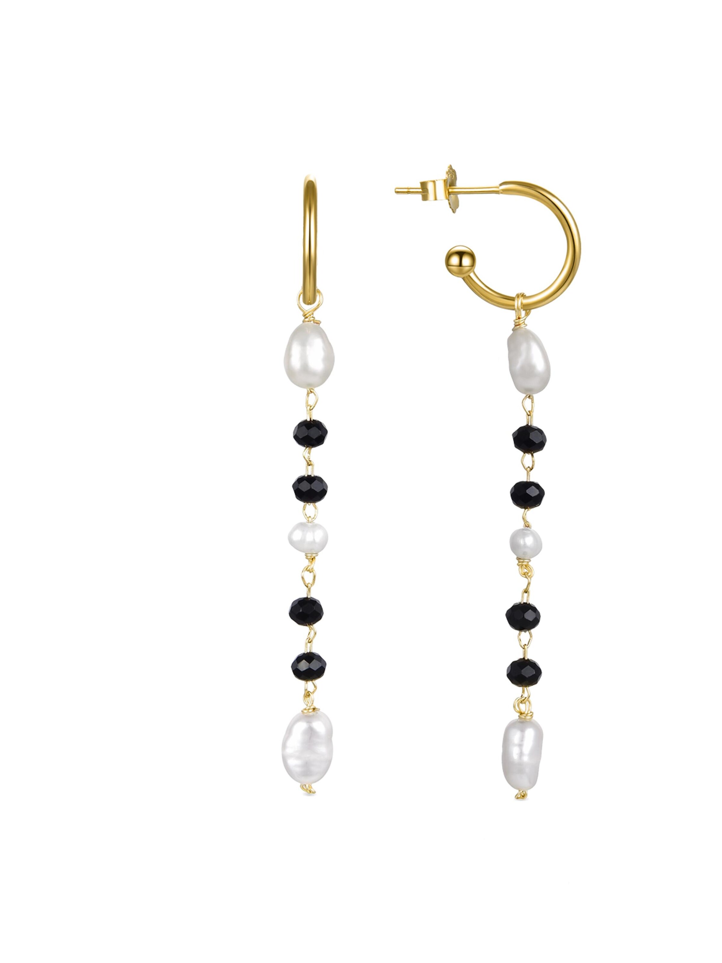 Luxenter - Pendientes 'Zhuli' en blanco: frente