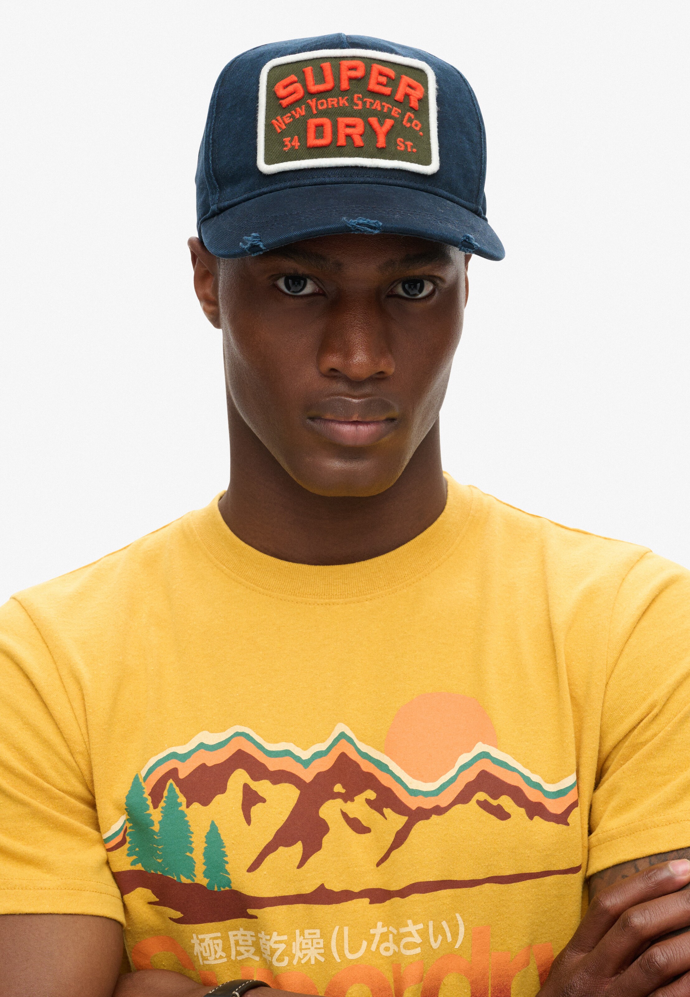 Casquette Superdry en bleu : devant
