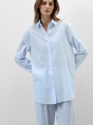 INTIMISSIMI Blouse 'Romantic Stripes' in Blue: front