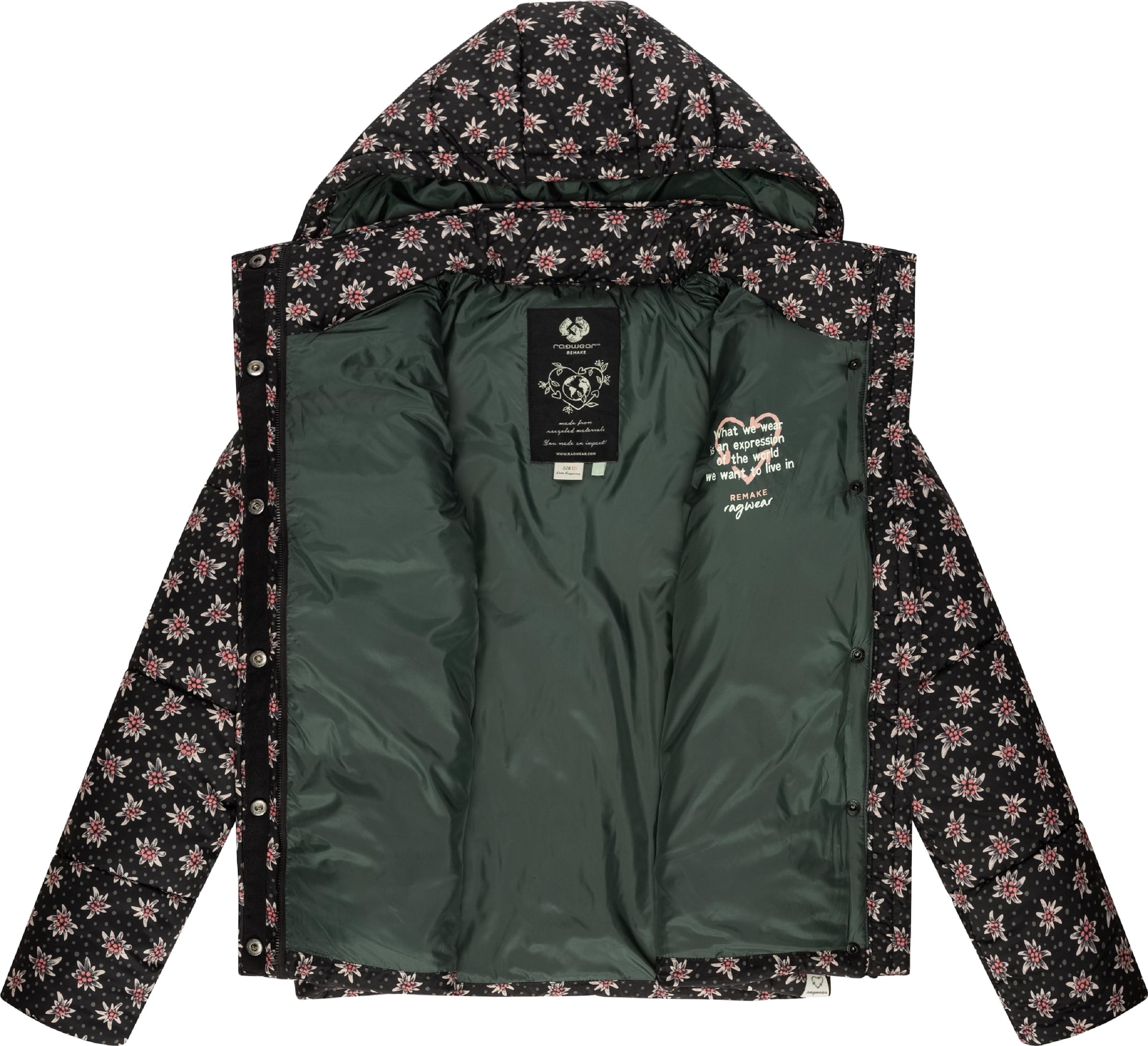 juoda Ragwear Žieminė striukė 'Relive Remake'