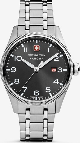 SWISS MILITARY HANOWA Analog Watch 'THUNDERBOLT' in Silver: front