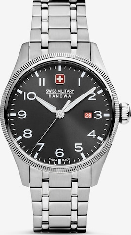 SWISS MILITARY HANOWA Analog Watch 'THUNDERBOLT' in Silver: front