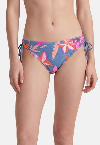 BECO the world of aquasports Bikinibroek 'Tropical Flowers' in Blauw: voorkant