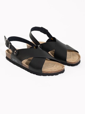 Bayton Sandal 'Tweed' i svart