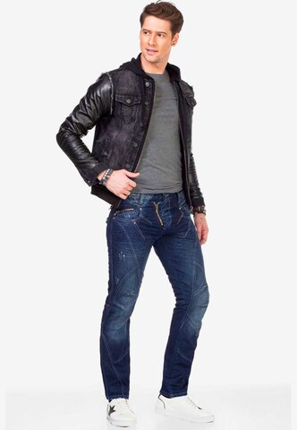 CIPO & BAXX Jeansjacke 'Blox' in Schwarz